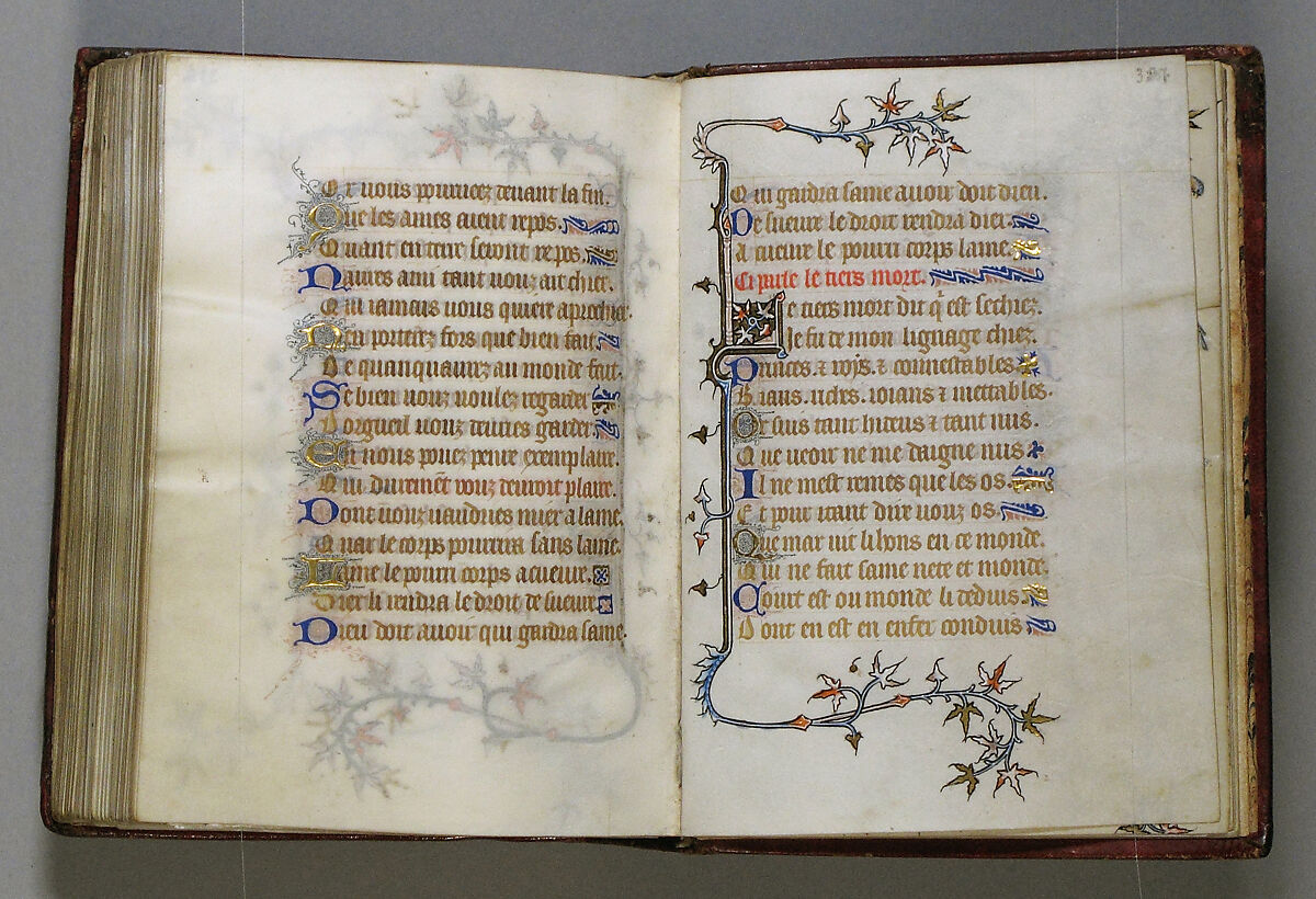 The Prayer Book of Bonne of Luxembourg, Duchess of Normandy, Attributed to Jean Le Noir (French, active 1331–75)  , and Workshop, Tempera, grisaille, ink, and gold on vellum, French