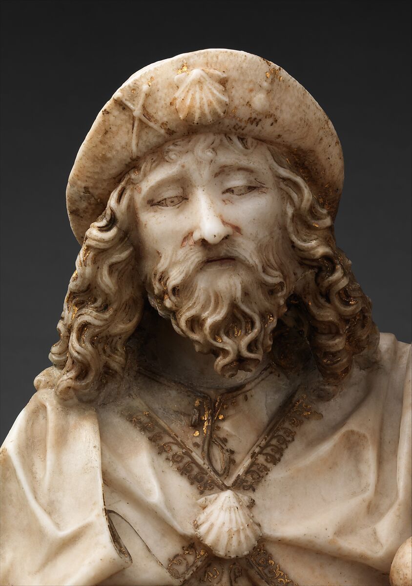 Saint James the Greater, Gil de Siloe (Spanish, active 1475–1505), Alabaster with paint and gilding, Spanish