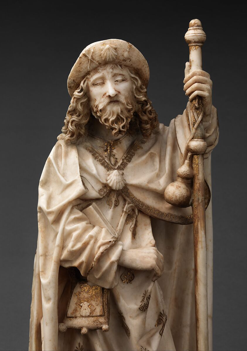 Saint James the Greater, Gil de Siloe (Spanish, active 1475–1505), Alabaster with paint and gilding, Spanish