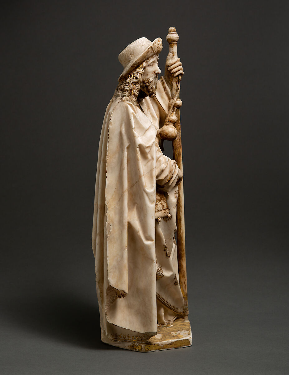 Saint James the Greater, Gil de Siloe (Spanish, active 1475–1505), Alabaster with paint and gilding, Spanish