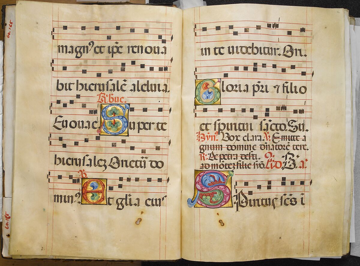 Benedictine Antiphonary, Belbello da Pavia (Italian, born Lombard, active ca. 1420–70) and collaborators, Tempera, gold, and ink on parchment; binding: leather over wood boards with copper alloy corner mounts and bosses, Italian 