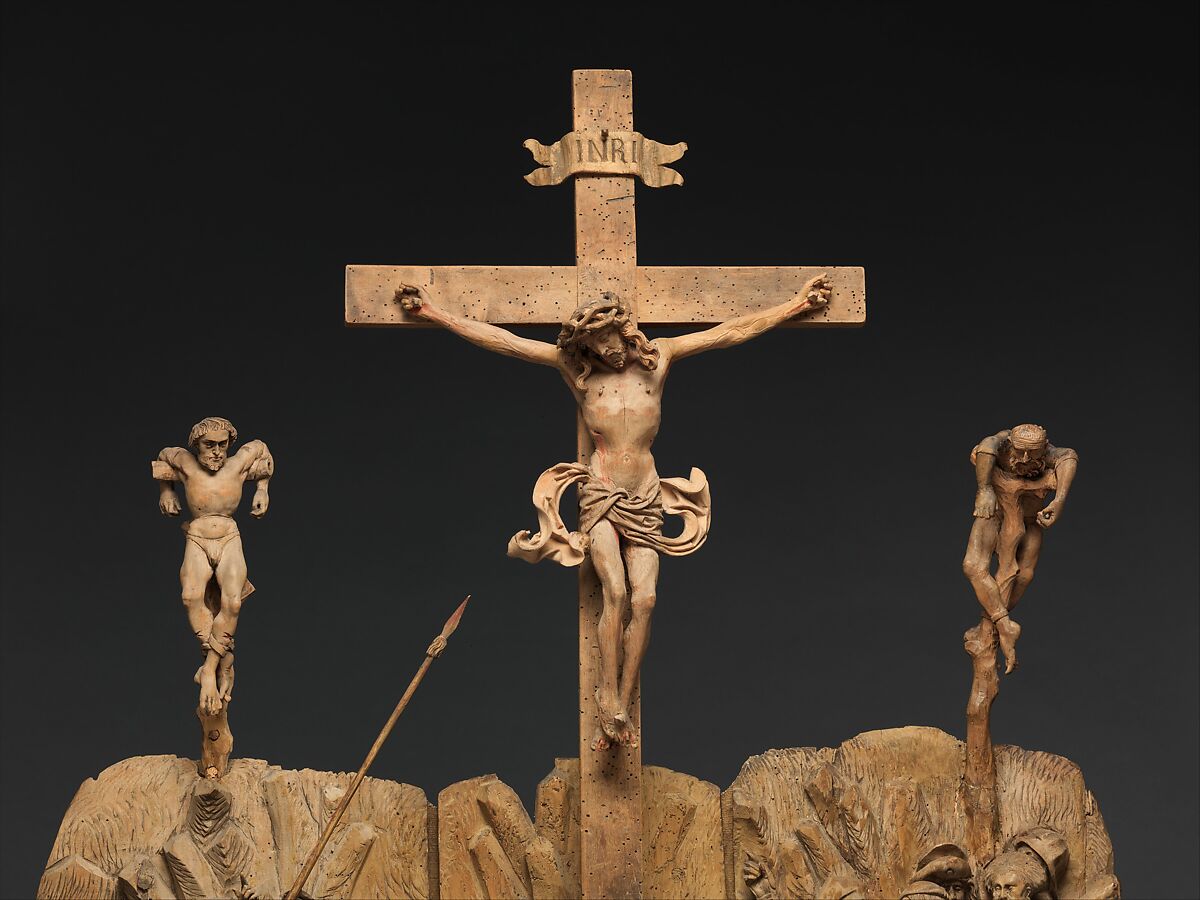 Crucifixion Group, Attributed to an associate of Hans Wydytz I (German, Strasbourg ca. 1475–ca. 1516 Strasbourg), Limewood, German
