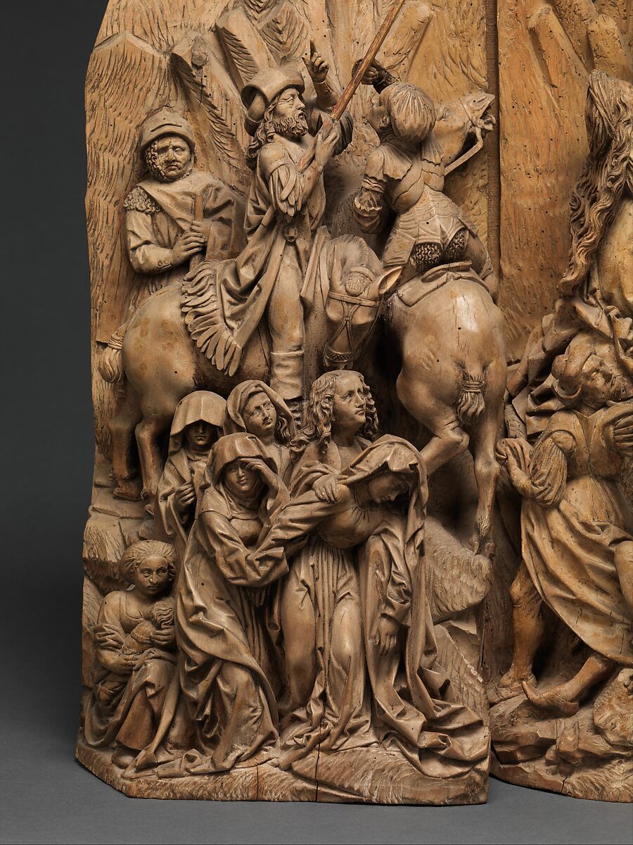 Crucifixion Group, Attributed to an associate of Hans Wydytz I (German, Strasbourg ca. 1475–ca. 1516 Strasbourg), Limewood, German