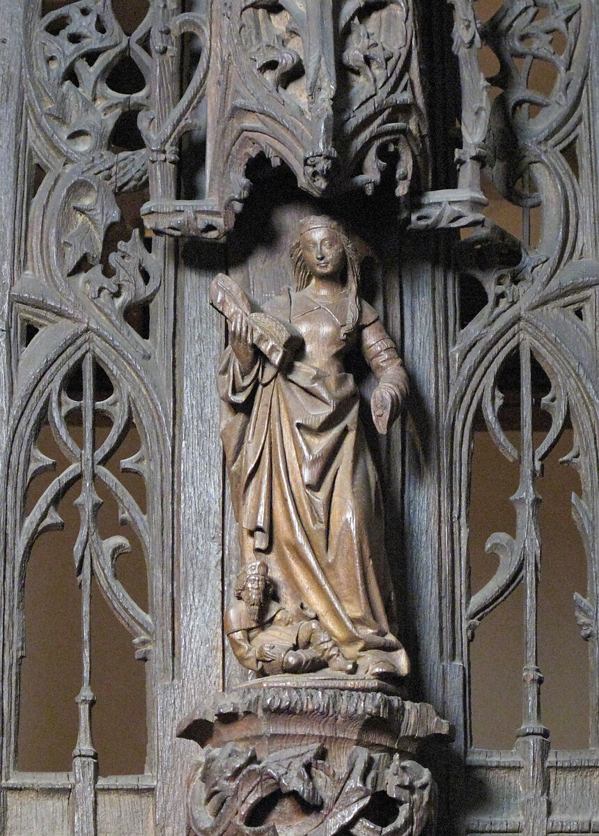 Saint Catherine, Walnut, North French 