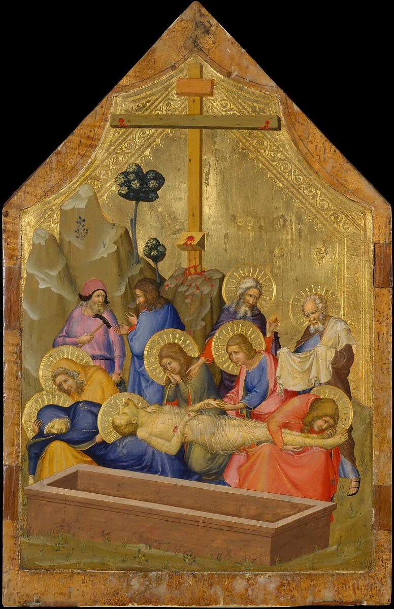 The Lamentation, Master of the Codex of Saint George (Italian, active Florence, ca. 1315–35), Tempera on wood, gold ground, Italian 