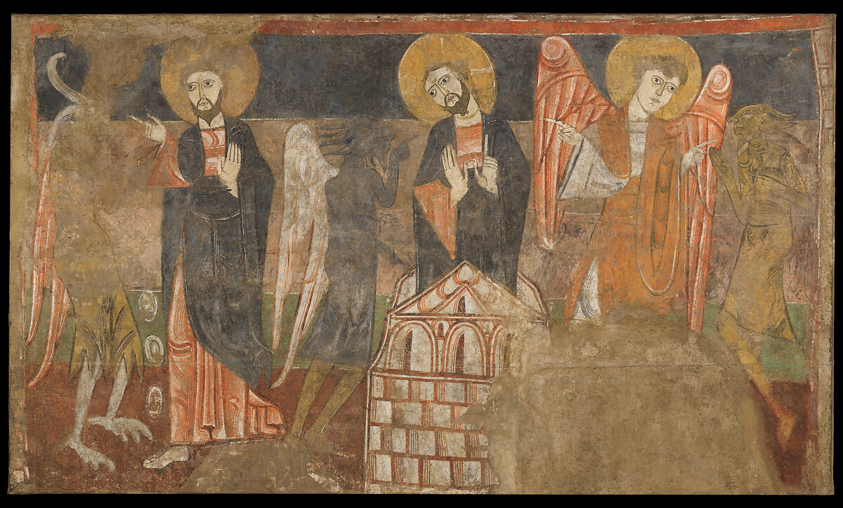 The Temptation of Christ by the Devil, Fresco transferred to canvas, Spanish