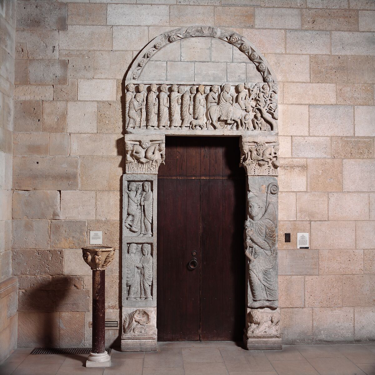 Portal from the Church of San Leonardo al Frigido, Workshop of Biduinus (Italian, active last quarter 12th century), Marble (Carrara marble), Italian 