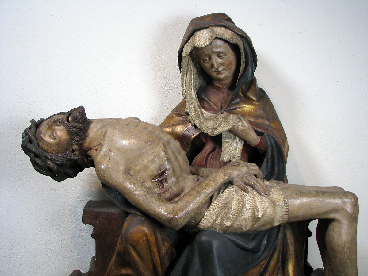 Pietà, Wood, paint, and gilt, German