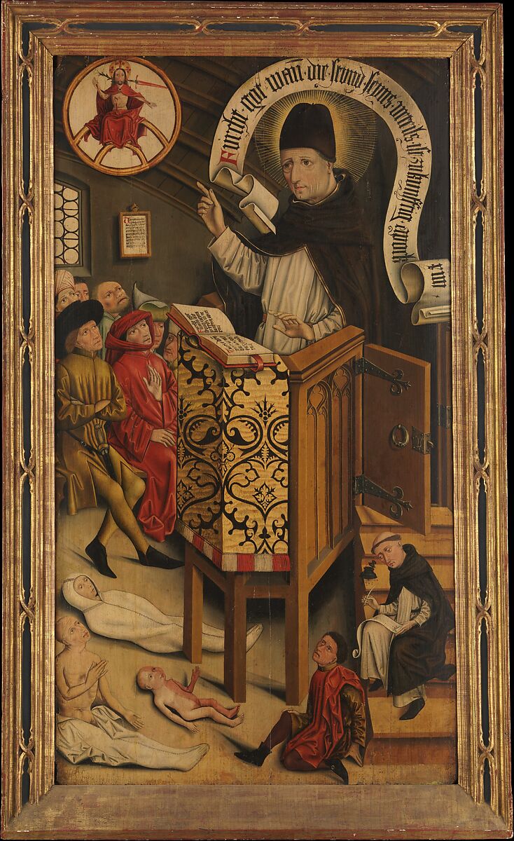 Sermon of Saint Albertus Magnus, Friedrich Walther (German, ca. 1440–1494), Oil on wood, German