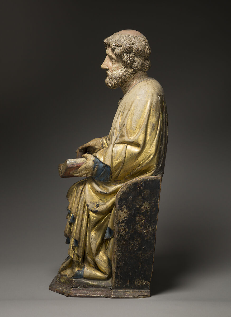 Saint Peter (?), Limewood with paint, Austrian