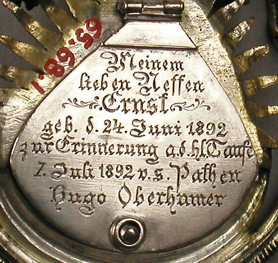 Pendant with Virgin and Child, Silver and silver gilt, German