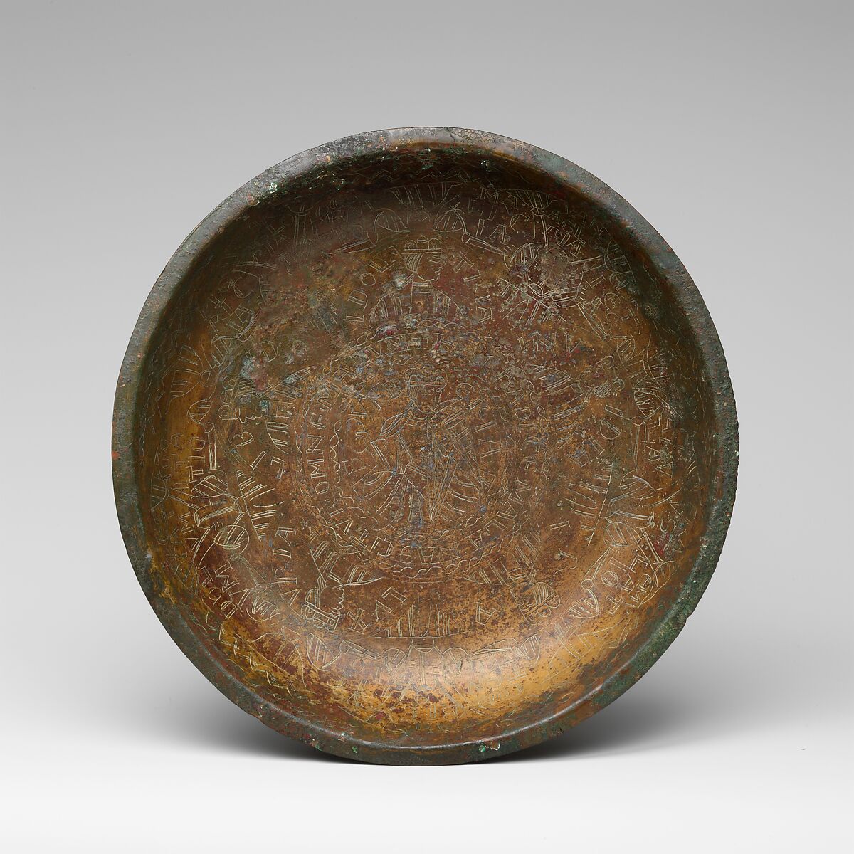 Engraved Bowl, Copper alloy, wrought, Netherlandish 