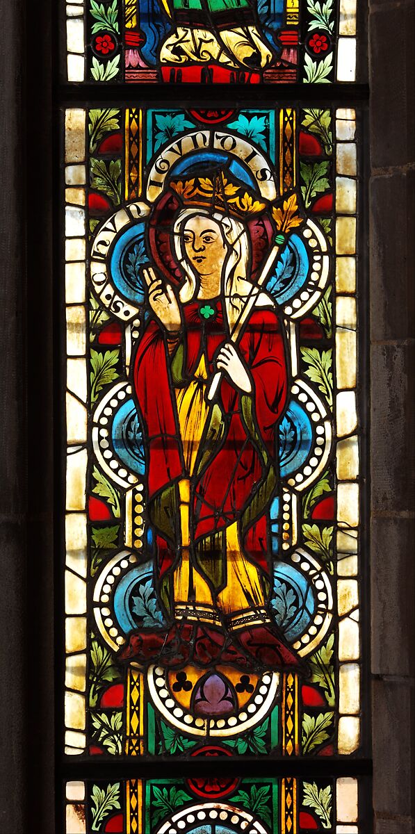 Stained Glass Panel with Queen Kunigunde