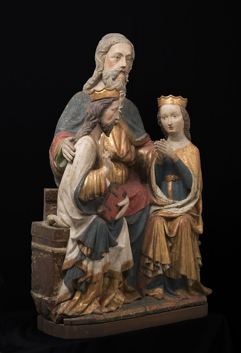 Coronation of the Virgin, Limewood with paint, Austrian