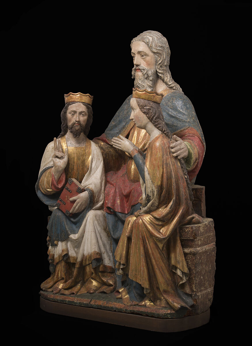 Coronation of the Virgin, Limewood with paint, Austrian