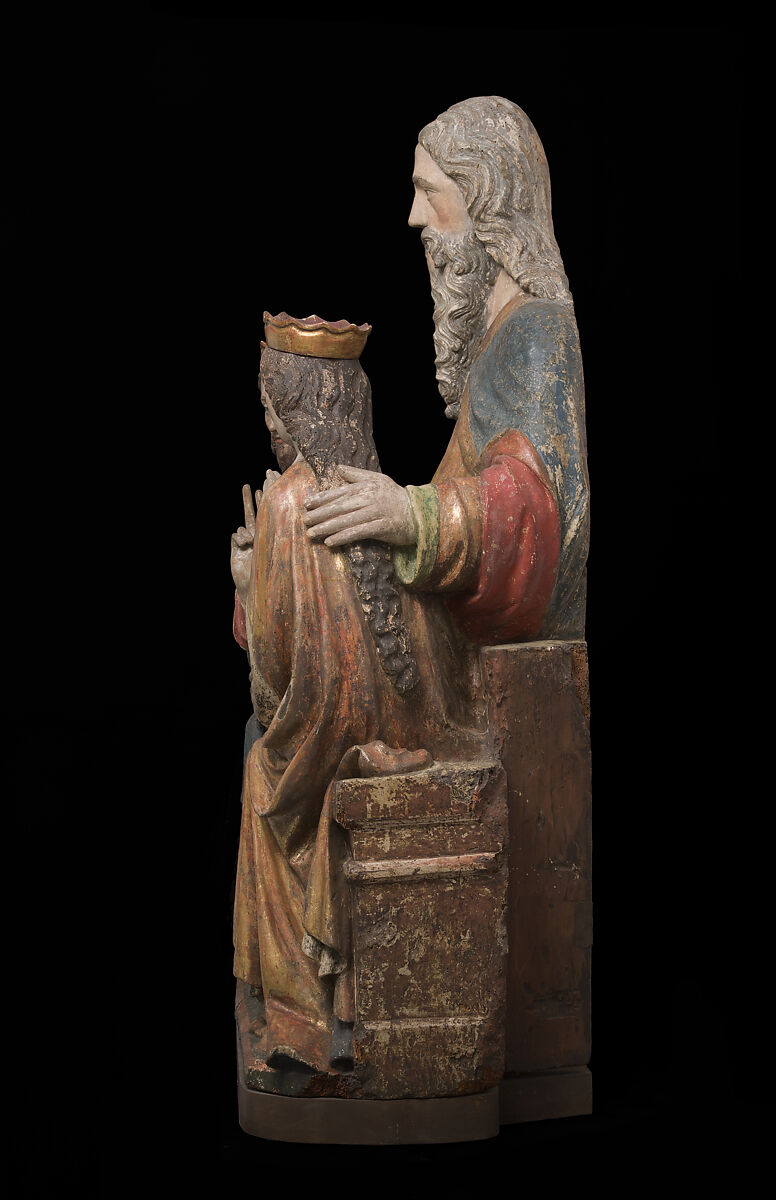 Coronation of the Virgin, Limewood with paint, Austrian