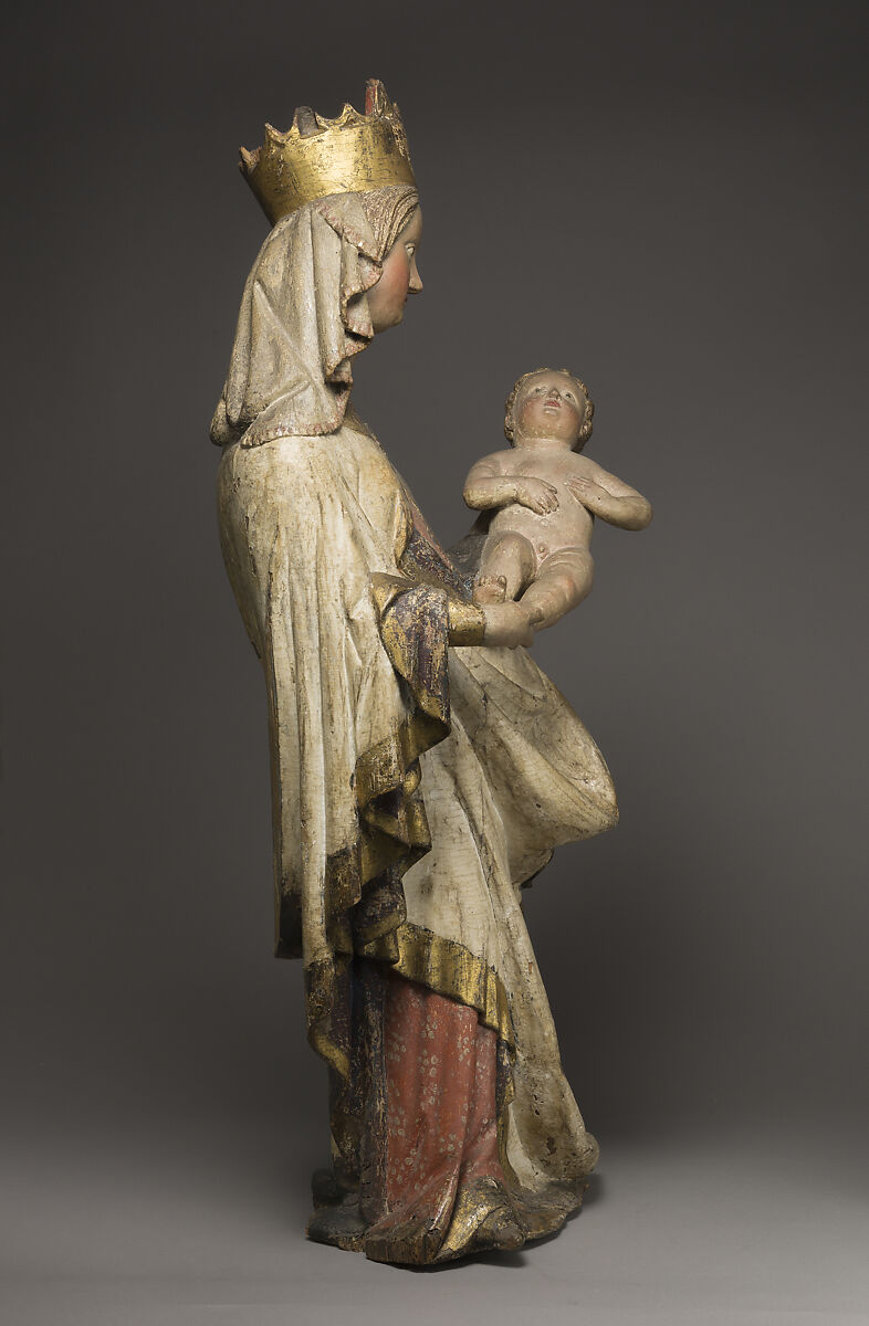 Standing Virgin and Child, Limewood, fir, and paint, Austrian