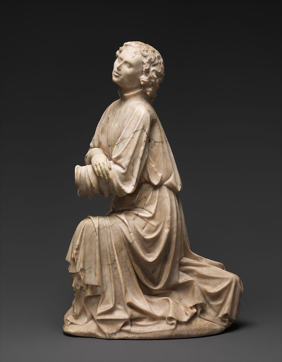 Kneeling Angel, Alabaster, South Netherlandish or German 