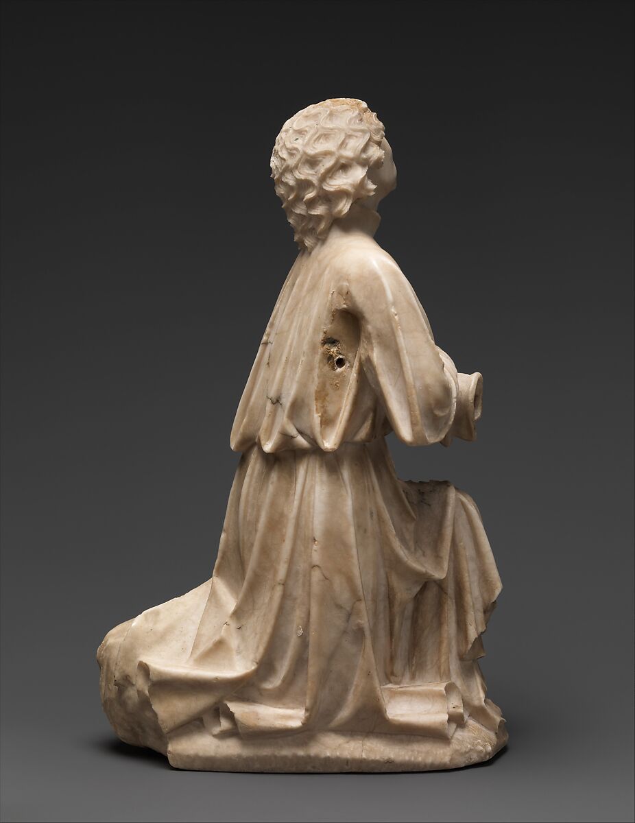 Kneeling Angel, Alabaster, South Netherlandish or German