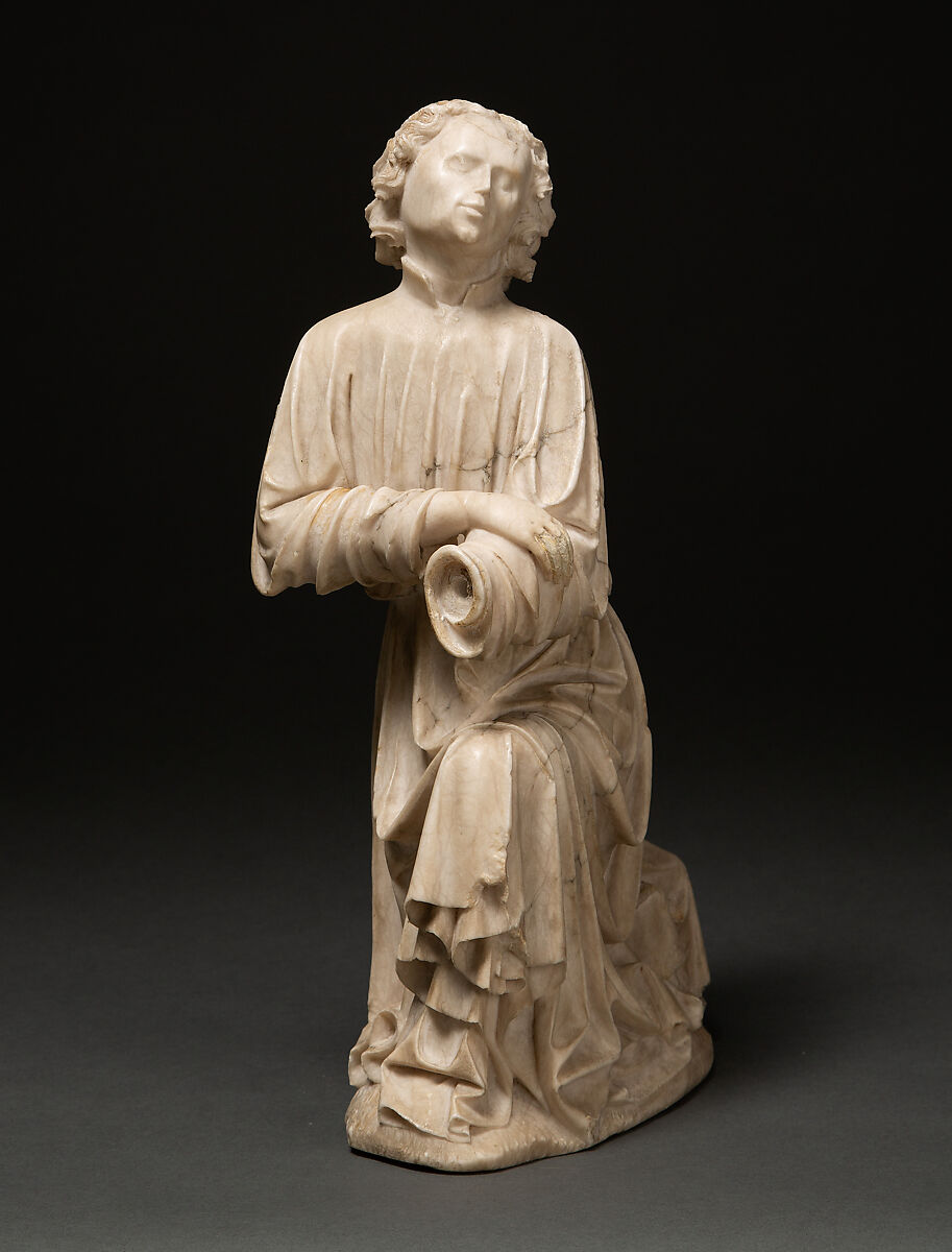 Kneeling Angel, Alabaster, South Netherlandish or German