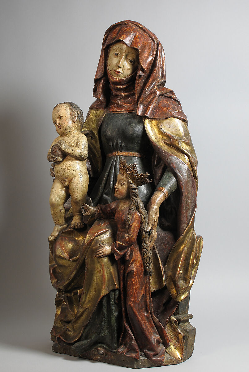 Anna Selbdritt, Wood with polychromy, German