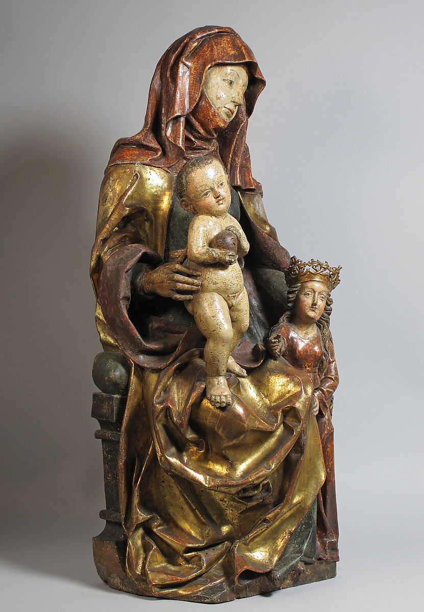 Anna Selbdritt, Wood with polychromy, German