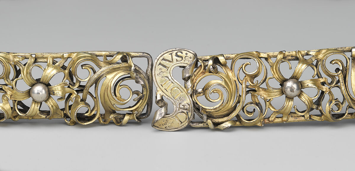 Fragment of a Belt, Silver, silver gilt, German