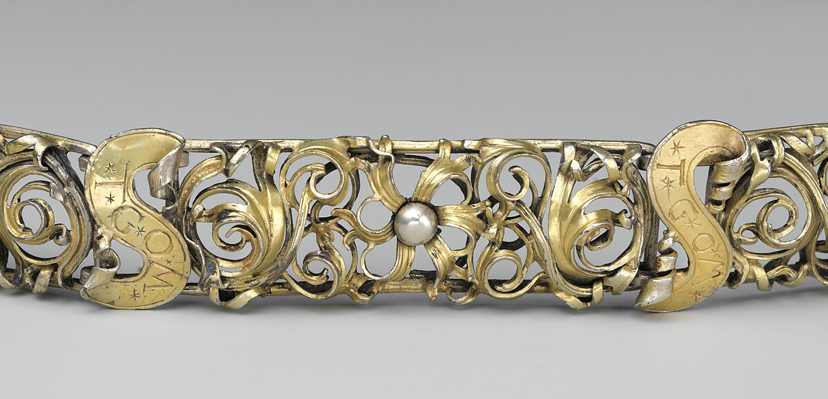 Fragment of a Belt, Silver, silver gilt, German