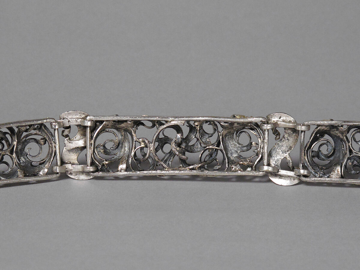 Fragment of a Belt, Silver, silver gilt, German