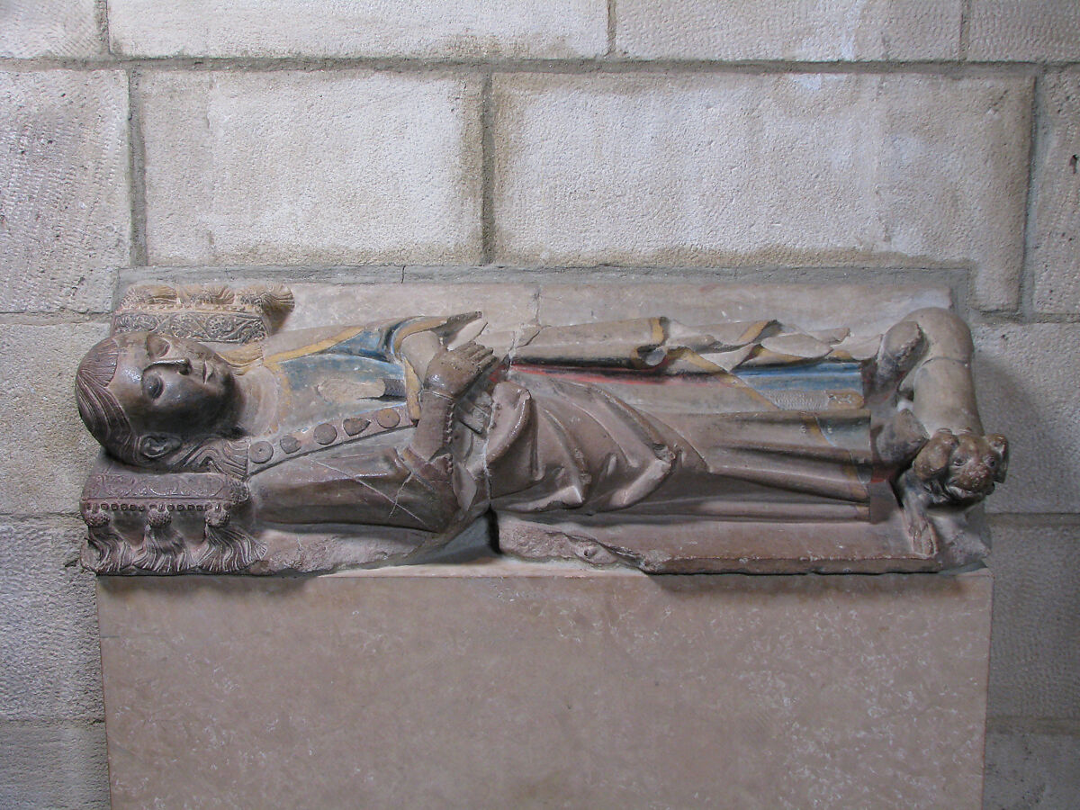 Tomb Effigy of a Boy, Probably Ermengol IX, Count of Urgell, Limestone, traces of paint, Catalan 