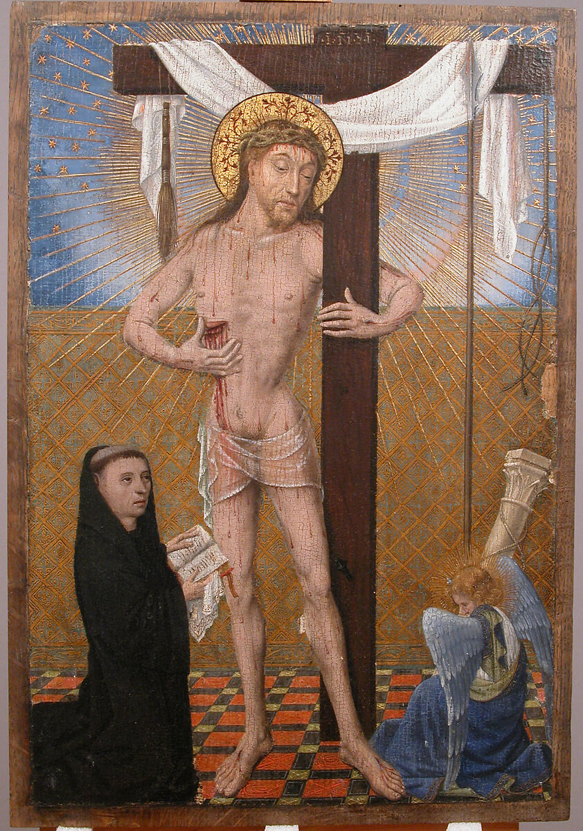 Man of Sorrows with Kneeling Donor, Oil and tempera on wood, South Netherlandish