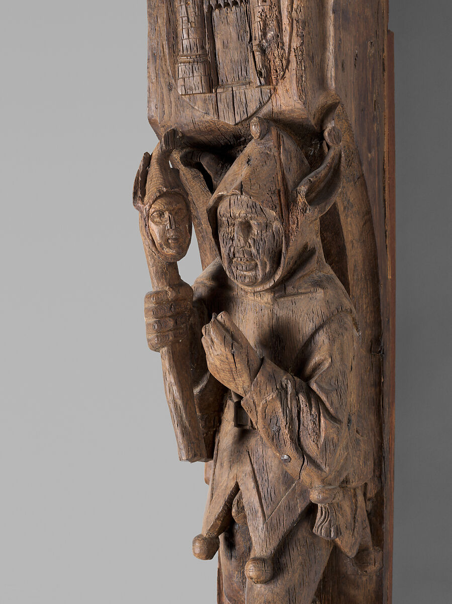 Architectural Support with a Jester, Oak, French