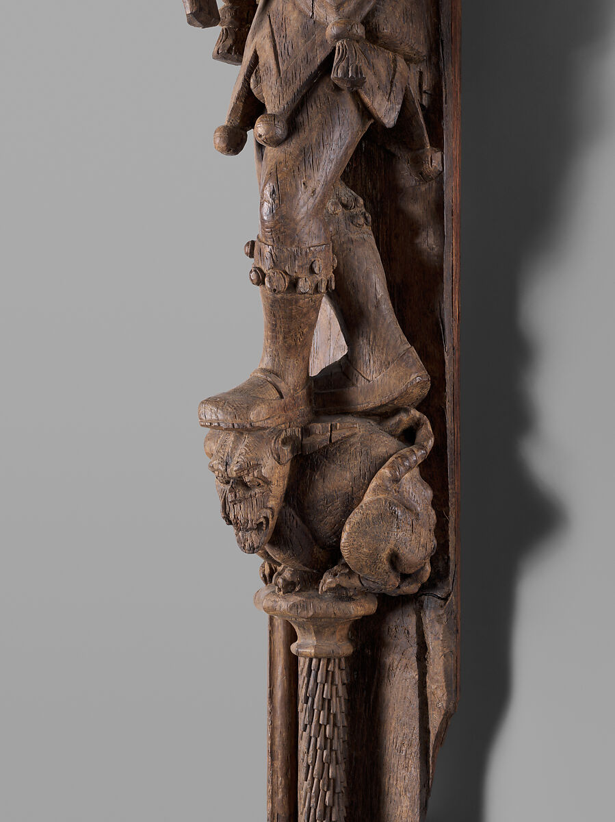 Architectural Support with a Jester, Oak, French