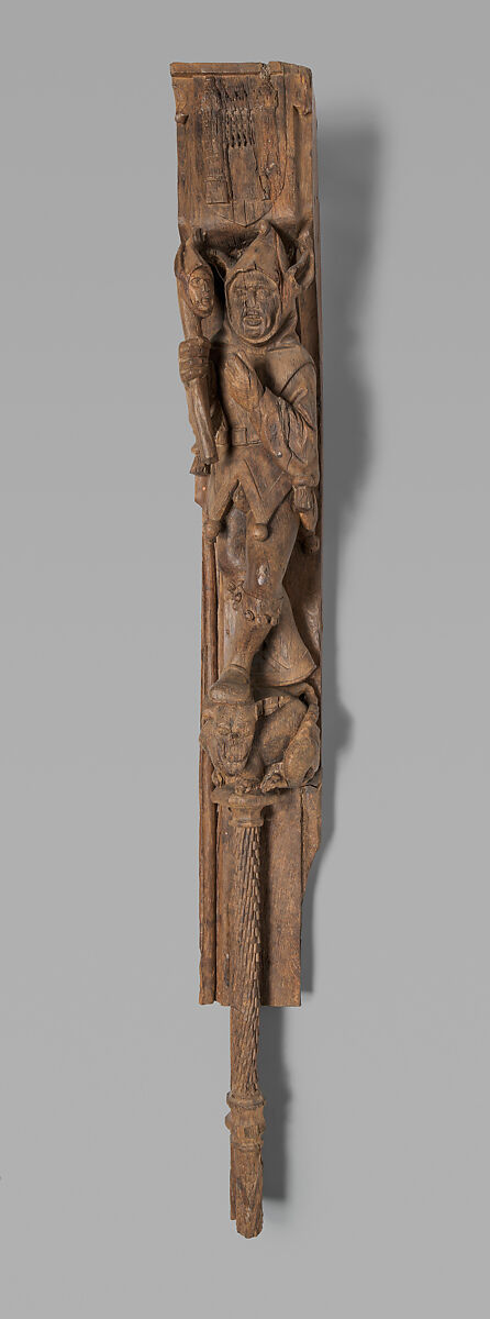 Architectural Support with a Jester, Oak, French