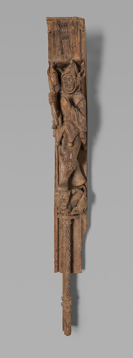 Architectural Support with a Jester, Oak, French 