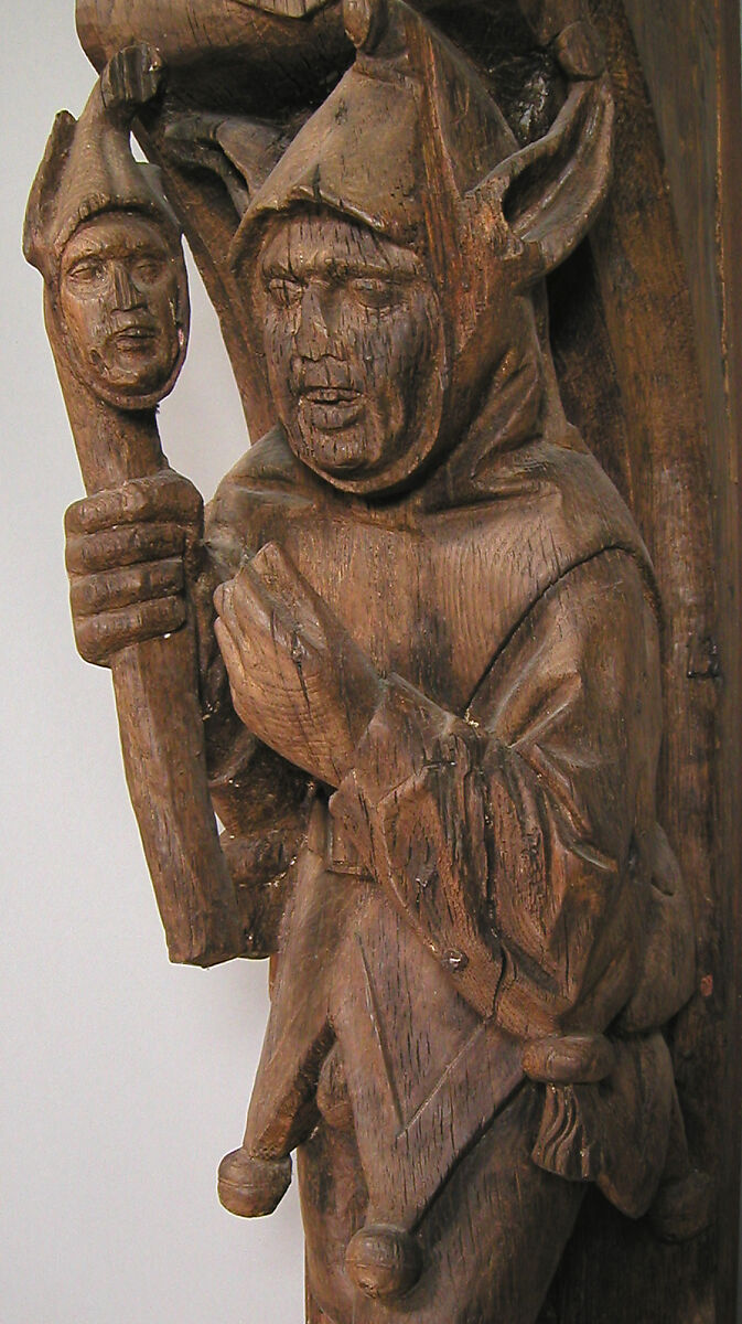 Architectural Support with a Jester, Oak, French