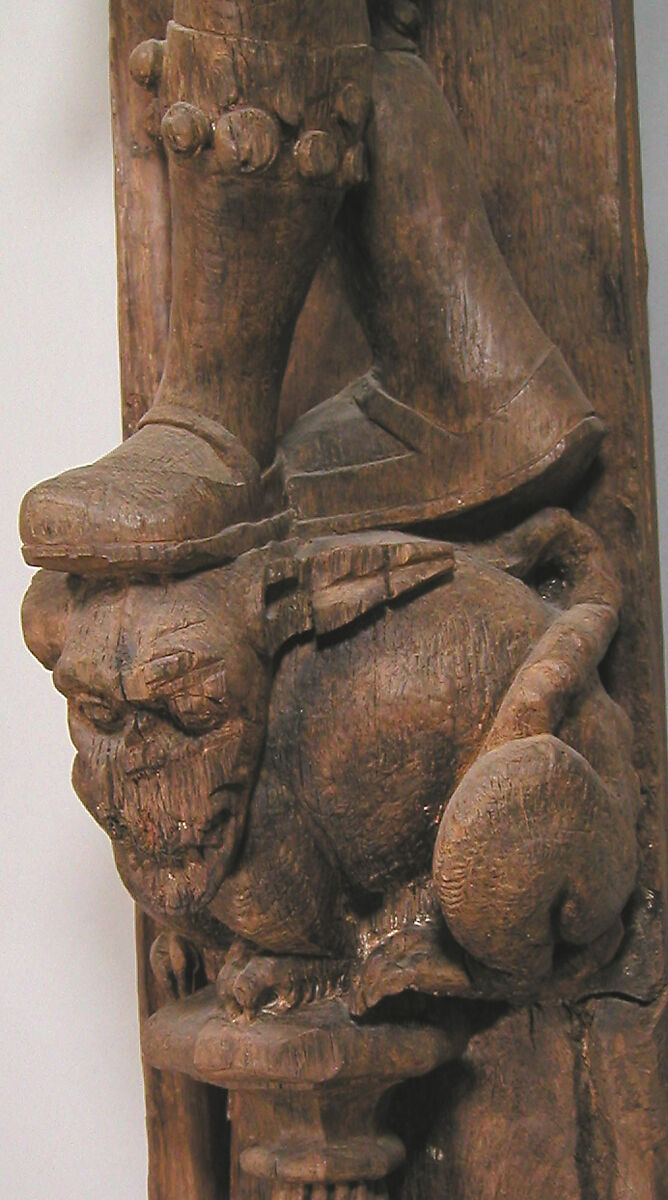 Architectural Support with a Jester, Oak, French