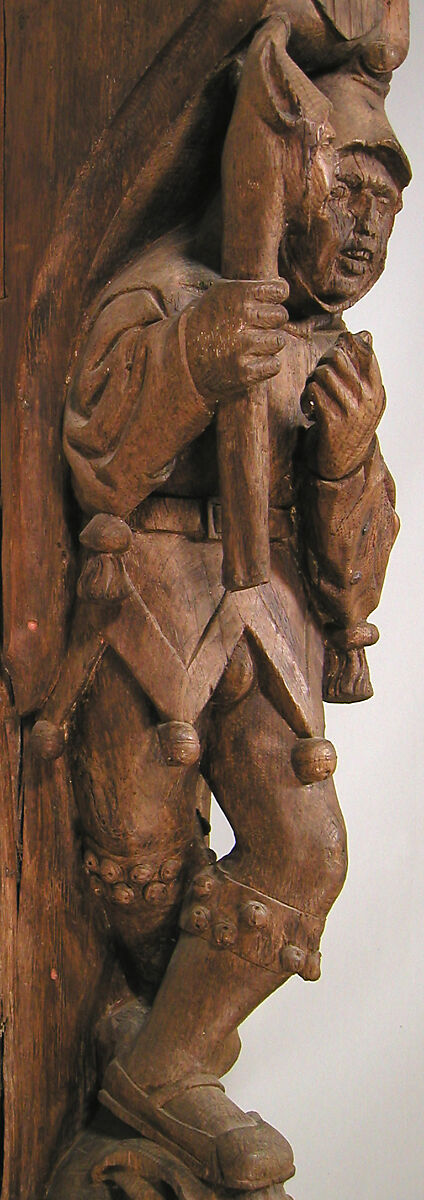 Architectural Support with a Jester, Oak, French