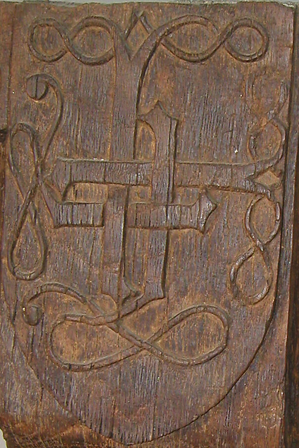 Architectural Support with Quarreling Figures, Oak, French