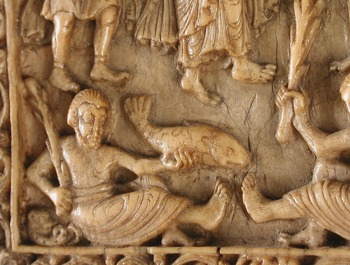 Plaque with the Ascension, Elephant ivory, German