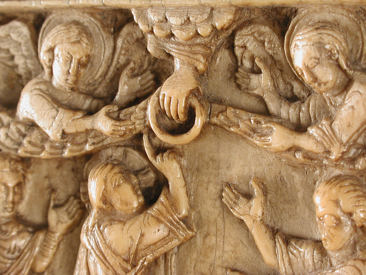 Plaque with the Ascension, Elephant ivory, German