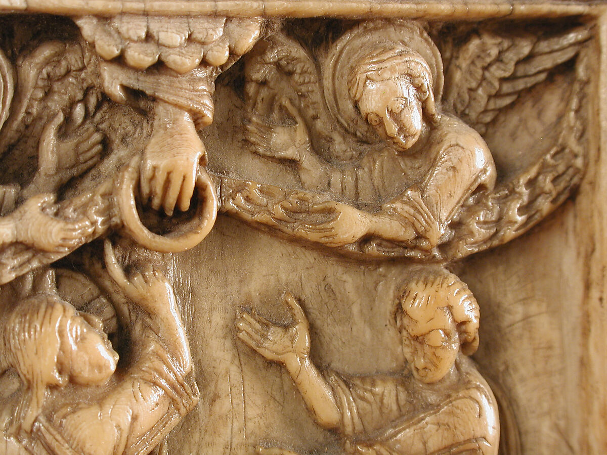 Plaque with the Ascension, Elephant ivory, German