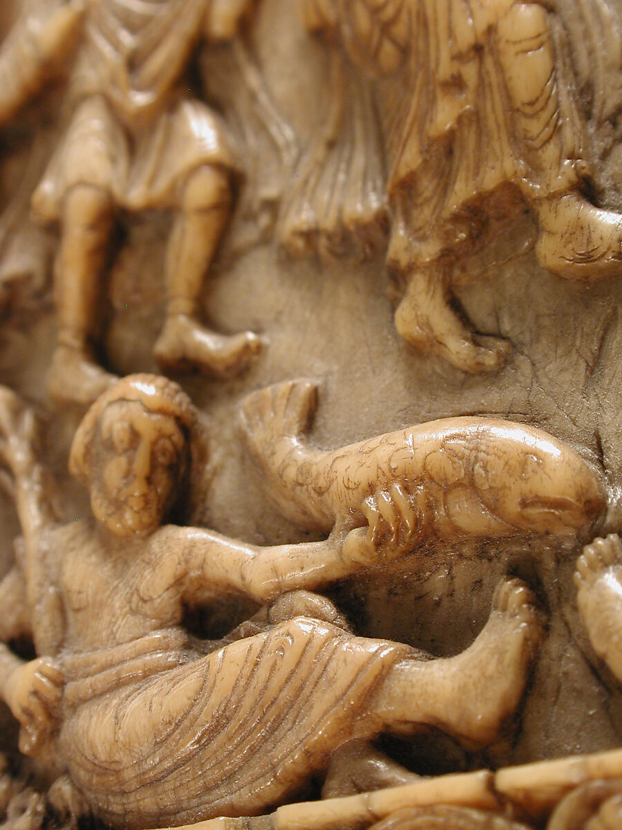 Plaque with the Ascension, Elephant ivory, German