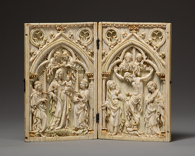 Diptych with the Virgin and Child and the Crucifixion