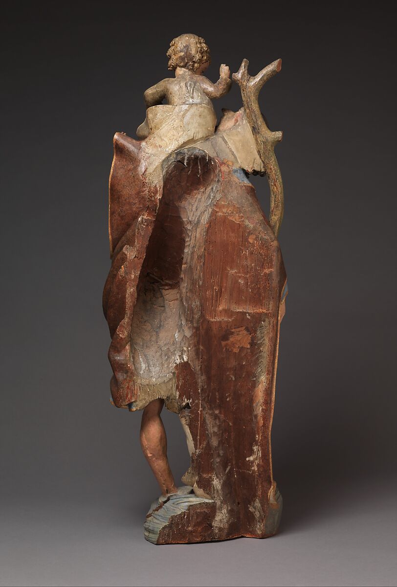 Saint Christopher Carrying Christ, Limewood, German