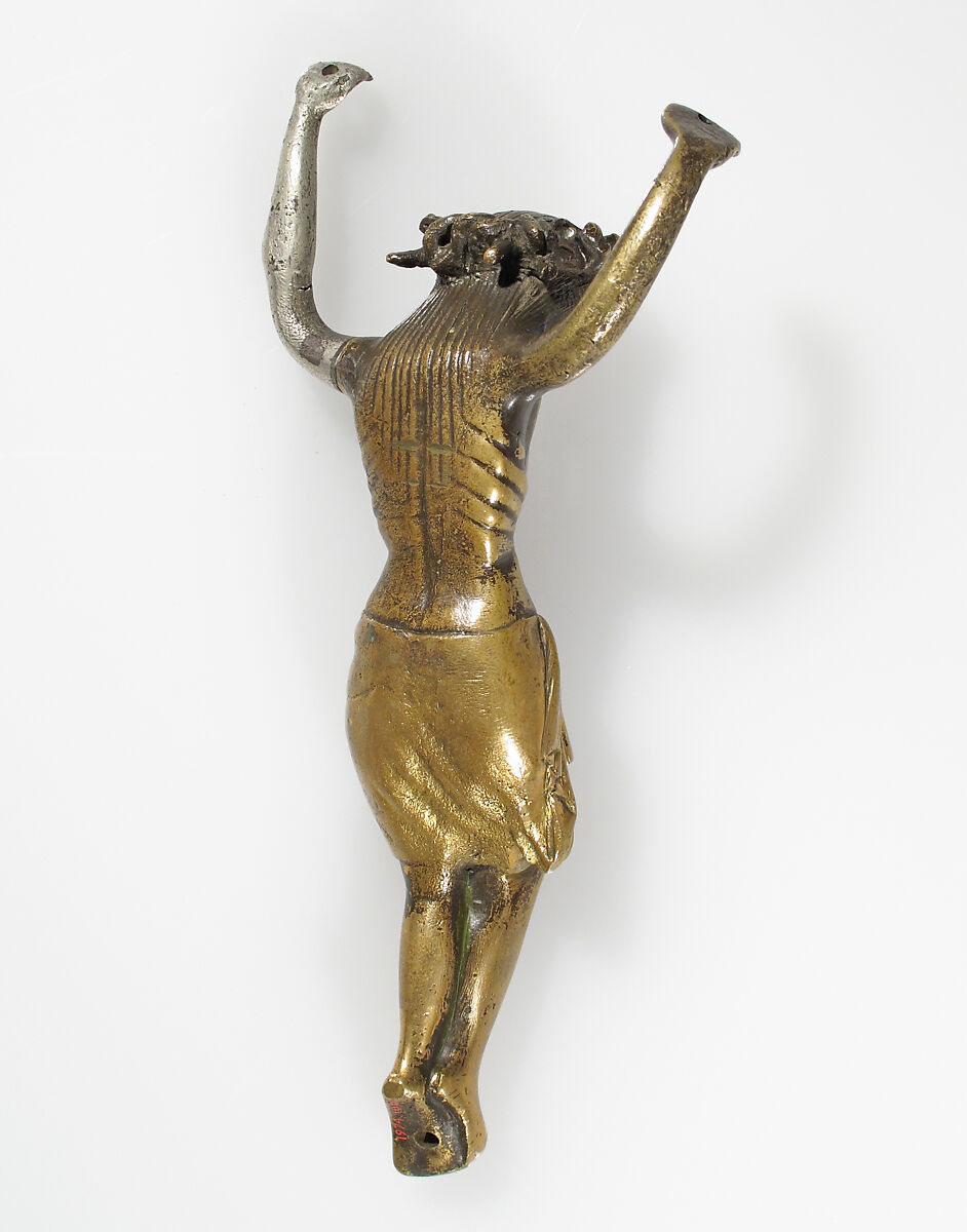 Crucified Christ, Gilded copper alloy, South Netherlandish