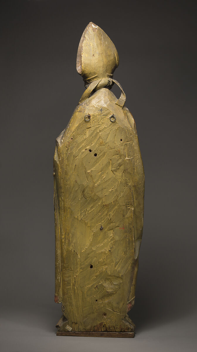 Standing Bishop, Workshop of Tilman Riemenschneider (German, 1460–1531), Limewood with paint and gilding, German