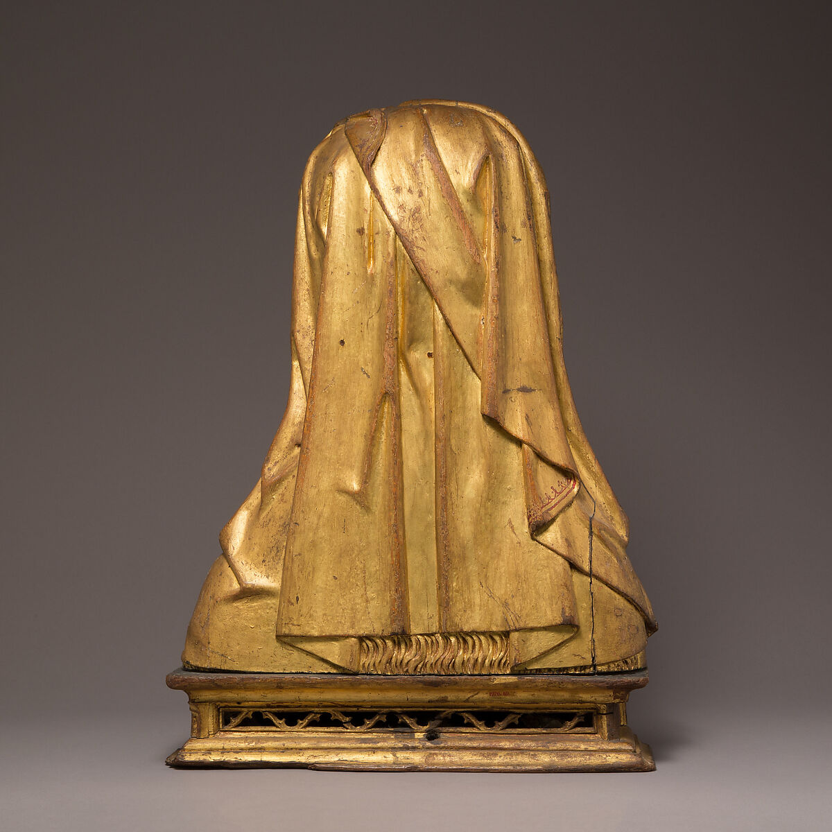 Reliquary Bust of a Female Saint, Oak, painted and gilded, and human remains, South Netherlandish