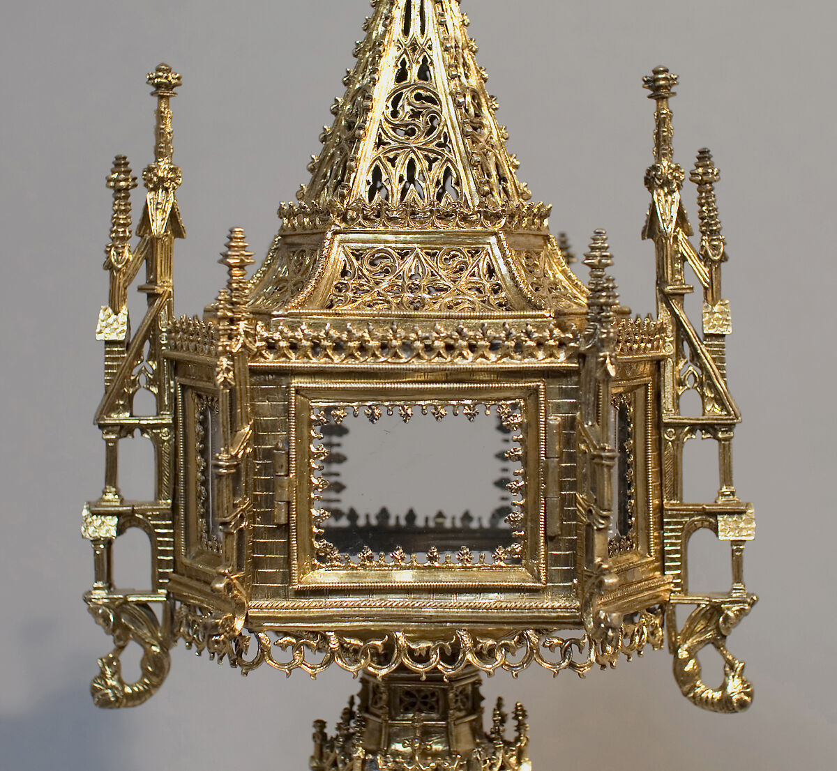Monstrance, Silver, silver gilt, translucent and opaque enamels, rock crystal, Spanish