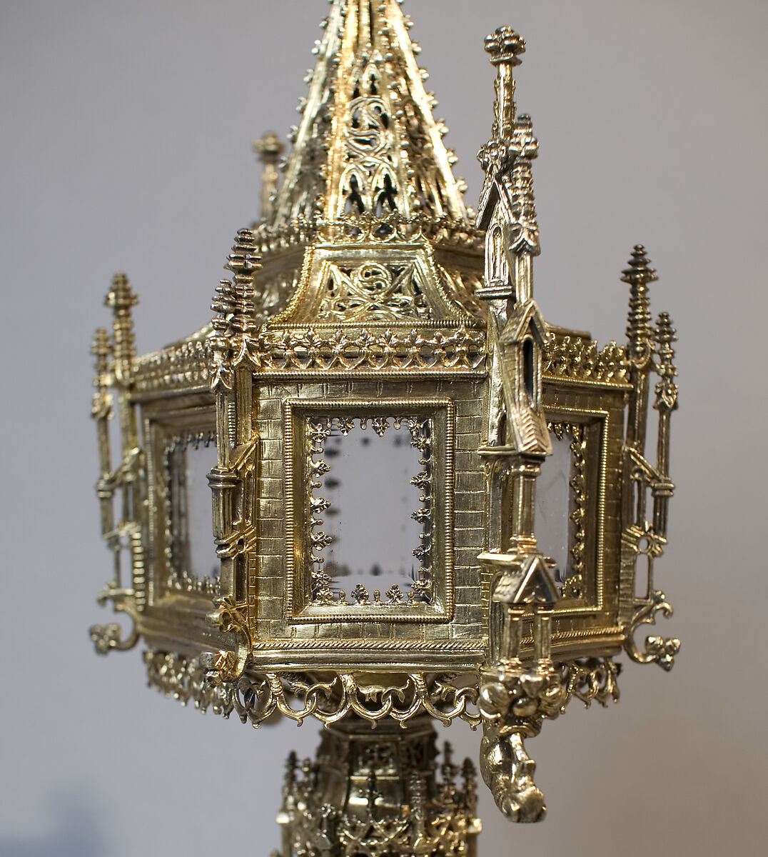 Monstrance, Silver, silver gilt, translucent and opaque enamels, rock crystal, Spanish
